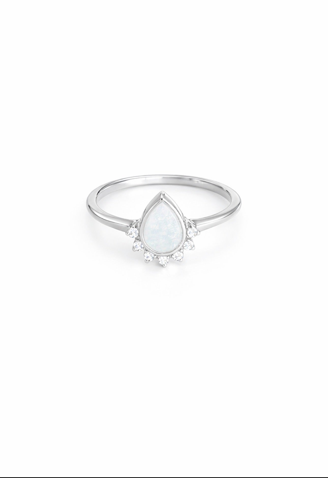 Radiant Teardrop Keepsake Ring