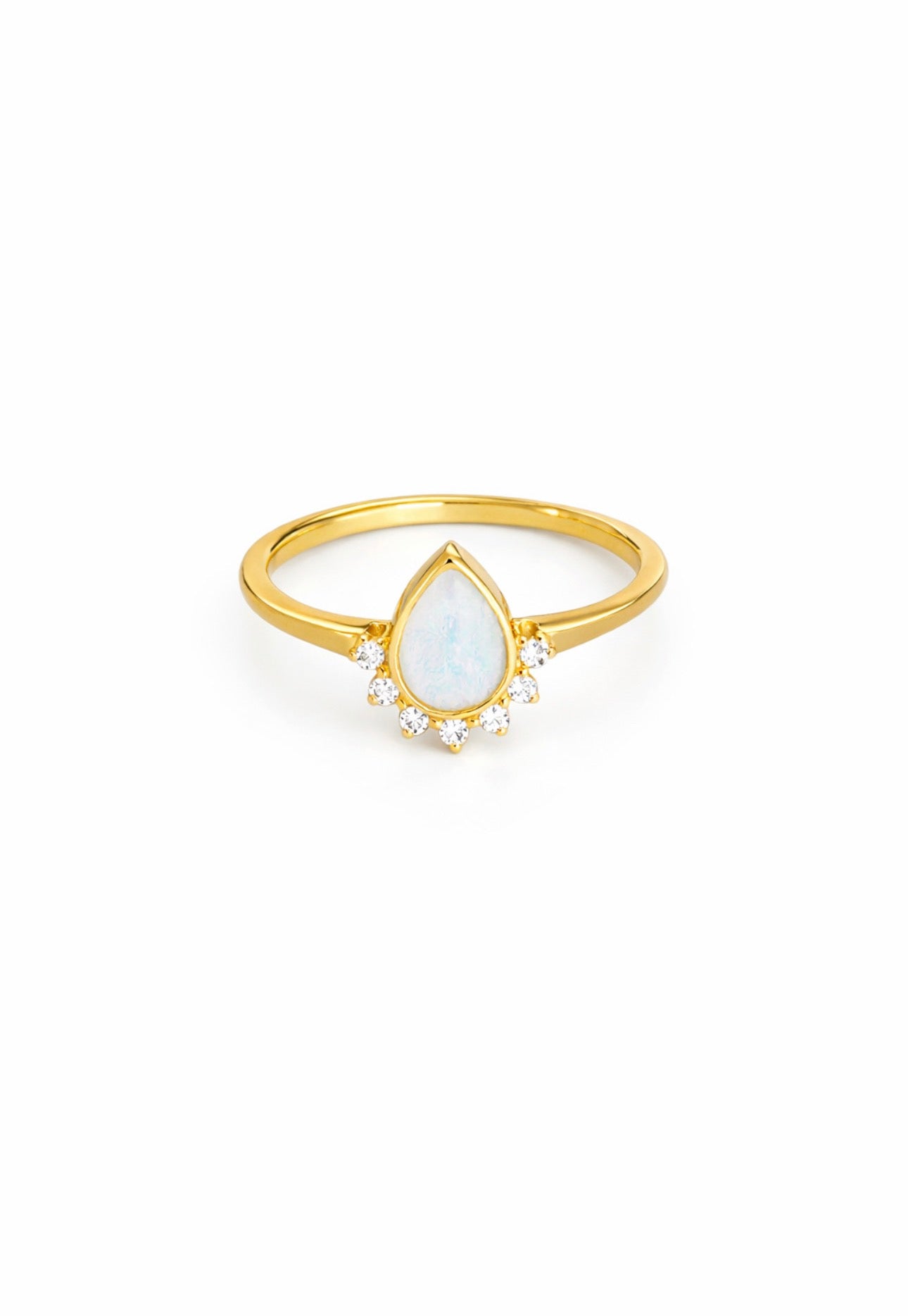 Radiant Teardrop Keepsake Ring