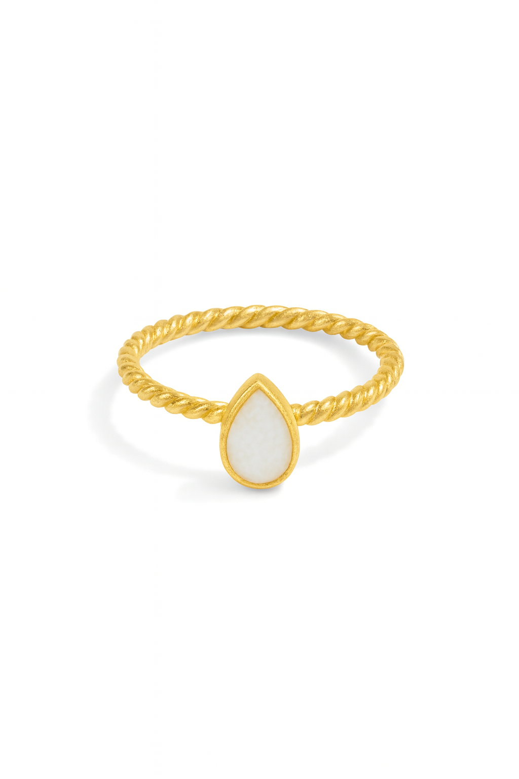 Twisted Teardrop Keepsake Ring