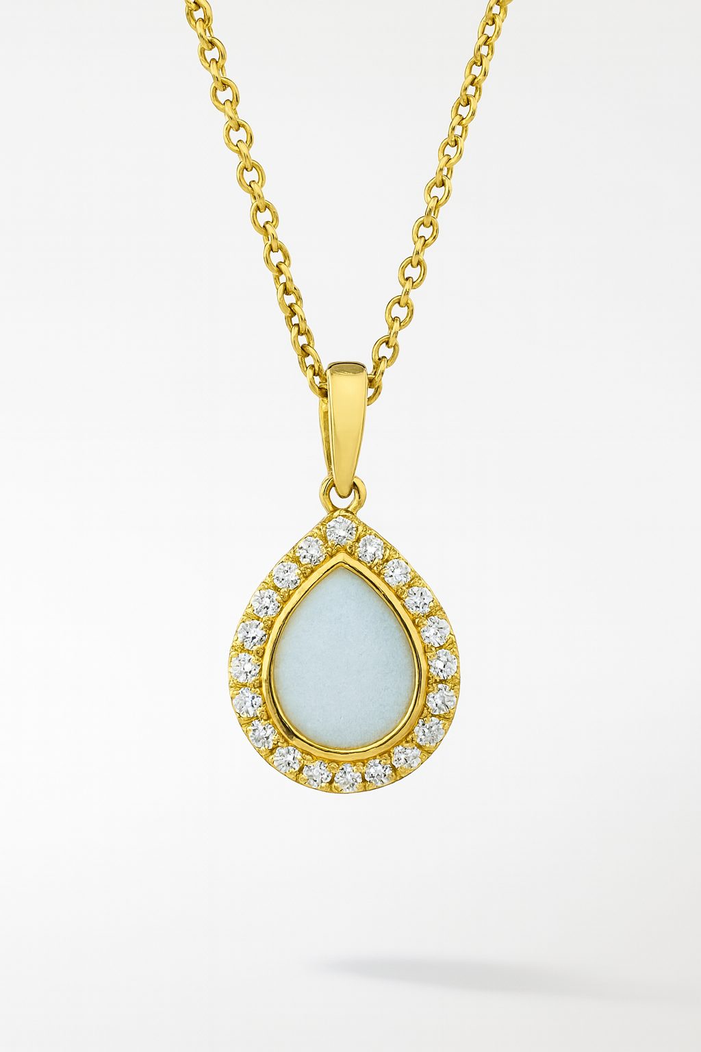 Halo Teardrop Keepsake Pendant