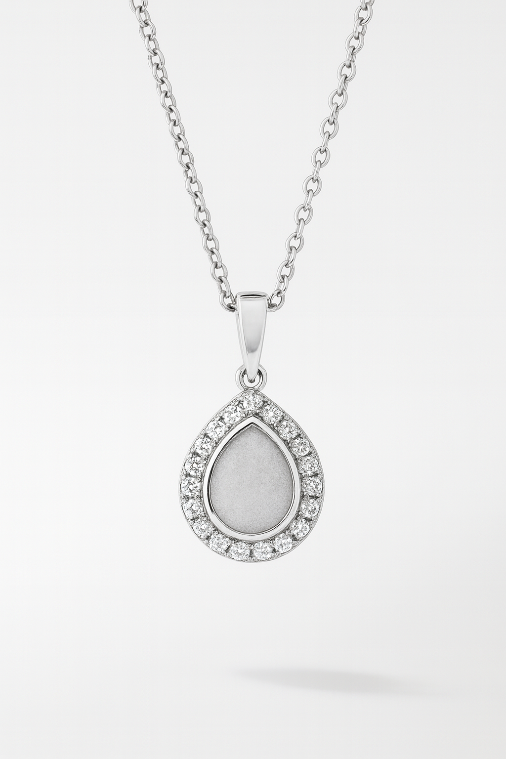 Halo Teardrop Keepsake Pendant